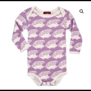 Milk barn hedgehogs 🦔 lavender onesie